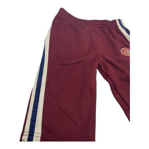 Athletic Works Burgundy Sweat Pants Baby Girl 18M Multicolor Stripes 85 Ball - Picture 6 of 8